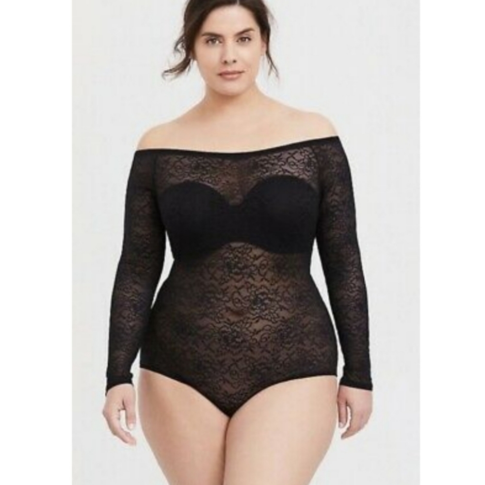 Torrid Off the Shoulder Lace Bodysuit